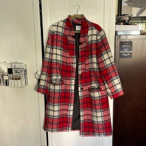 Old Navy 3/4 Length Plaid Coat